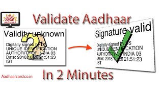 How to Validate Digital Signature on Aadhar Card Easily Hindi  Step by Step Procedure [upl. by Siegfried332]