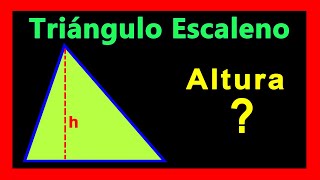 ✅👉 Altura de un Triangulo Escaleno ✅ Hallar la Altura de un Triangulo [upl. by Rettig]