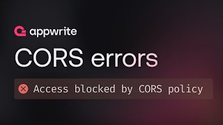 Solving CORS errors with appwrite [upl. by Adest476]