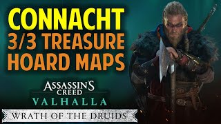 Connacht All Treasure Hoard Map Location amp Solution  AC Valhalla Wrath of the Druids Guide [upl. by Irbmac]