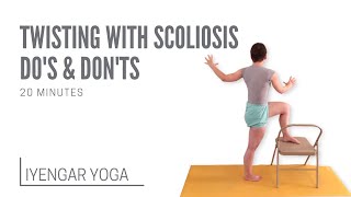 Scoliosis amp Yoga Twists Dos amp Donts  Iyengar Yoga [upl. by Delamare801]