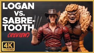 LOGAN vs SABRETOOTH  Marvel Legends XMen Wolverine 50th Anniversary 2 Pack Review [upl. by Erbma]