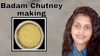 Badam Chutney odia style recipe l Home vlog l my first Vlogsapnajogivlogs [upl. by Hearn]