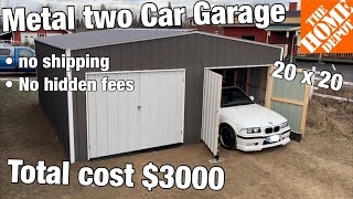 How to build a 20x20 Garage for 3000 in 5 days from Home Depot materials [upl. by Sacha]