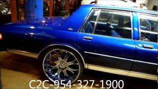 AceWhipsNET C2C Customs Candy Blue Chevy Box on 26quot Asantis [upl. by Ydnem]