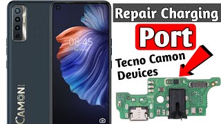 Tecno Camon Devices Charging Port Replacement  Repair Tecno Camon Devices Charging Jack [upl. by Anigroeg]