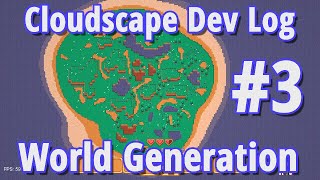 Cloudscape Solo Indie Game Dev Log  3  Procedural 2D World Generation [upl. by Ydiarf]