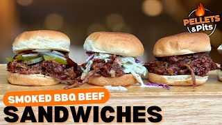 Smoked BBQ Beef Sandwiches with Chuck Roast [upl. by Lenaj13]