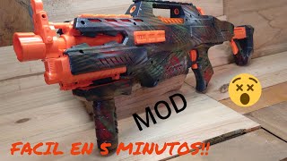 MOD como pintar fácil una Nerf Rapidstrike cs18 camuflaje paso a paso [upl. by Lorimer805]