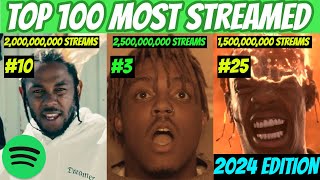 TOP 100 MOST Streamed Rap Songs OF ALL TIME Spotify 2024 UPDATED [upl. by Bradstreet419]