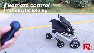 Remote control automatic folding lightweight electric wheelchair [upl. by Enihsnus]