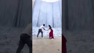 Waterwall Park HoustonTX houston texas couplegoals shorts youtubeshorts travel waterfall [upl. by Siesser348]