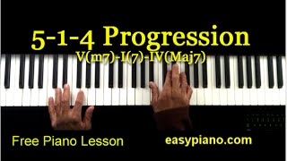 5 1 4 chord progression piano lesson [upl. by Manara]