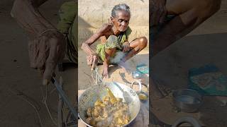 105 year old widow poor grandma cooking Pork curry Village food [upl. by Eedia]