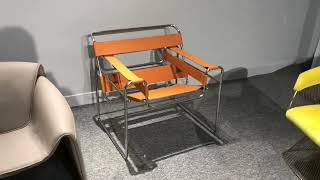 Customized wassily chair in orange leather [upl. by Cheney445]