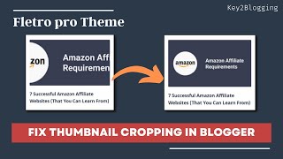 Fix Thumbnail Cropping Issue In Blogger Theme  Fletro Pro  Median UI [upl. by Asp]