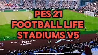 PES 21 New Stadium Server  Football Life Option File September  Realistic Gameplay gaming games [upl. by Eitra]