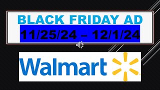 WALMART BLACK FRIDAY AD 112524  12124 [upl. by Clarita]