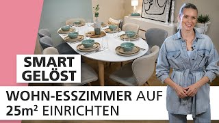 Klein amp praktisch eingerichtet  dein WohnEsszimmer auf 25 qm 🛋  Smart gelöst  INTERIYEAH [upl. by Cranford]