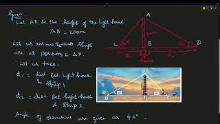 Trigonometry Problems involving angle of elevation Class 10 Chapter 6 Example 621 [upl. by Youngran]