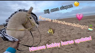 Eerste standwandeling met Spike🏝️ hobbyhorseatthebeach [upl. by Aisor951]