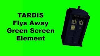 TARDIS flies away from camera green screen element [upl. by Garnes576]