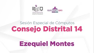 Sesión Especial de Cómputos Consejo Distrital 14 Ezequiel Montes [upl. by Acinemod]