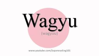 How to Pronounce Wagyu [upl. by Haropizt]