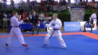 Michael Scansetti vs Michele Giuliani  65 kg  Campionati Italiani Kumite Ostia 2012 [upl. by Aihsena]