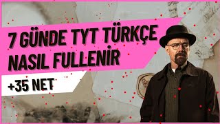 YKS 35 AY KALA 7 GÜNDE TYT TÜRKÇEYİ FULLEME PROGRAMI [upl. by Drescher145]