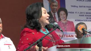 Rosmah Mansor  Saya Bersumpah Saya Tiada Cincin Itu 1712013 [upl. by Barris]