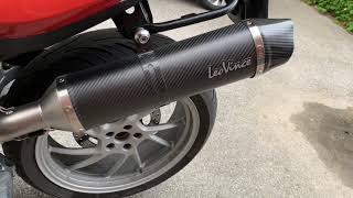 BMW F800GT Leovince Evo One Stock With Baffle Without Baffle [upl. by Purity]