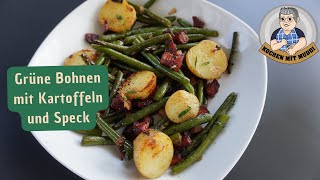 Grüne Bohnen mit Kartoffeln und Speck [upl. by Grayce]