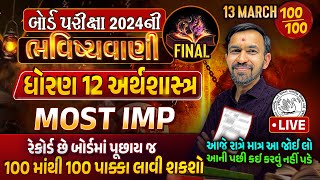 Eco Final ભવિષ્યવાણી  Std 12 Economics Board Exam Paper Imp  March 2024 Full Paper Imp [upl. by Aihcats]