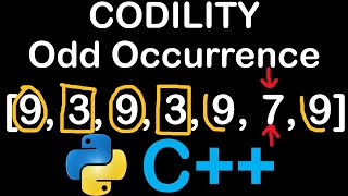 Odd Occurrence Array in Python and C Codility Solutions Lesson 2 [upl. by Flinn]