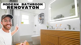 I Spent 2000 To Gain 10000 In Equity DIY MODERN BATHROOM RENOVATION [upl. by Annirac]