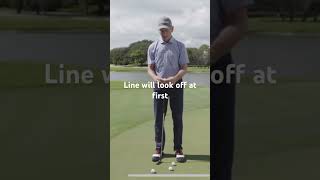 Brad Faxon talking about lining up the line of the ball when putting [upl. by Eelrebma]