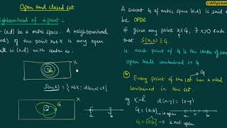 15 Open and Closed Set of a Metric Space  Introduction [upl. by Ainola209]