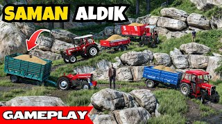 ENGEBELİ ARAZİ DE SAMAN ÇEKİYORUZ  FARMİNG SİMULATOR 22 TÜRKÇE GAMEPLAY [upl. by Doolittle708]