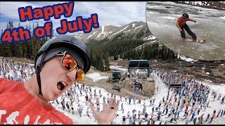 Snowboarding Arapahoe Basin On The 4th Of July  Season 3 Day 173 [upl. by Anires]