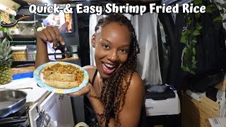 Van Life Quick amp Easy Shrimp Fried Rice Walmart Run  30Minute Recipe 🍤🚐 [upl. by Mccully250]