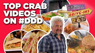 Top DDD Crab Videos of All Time with Guy Fieri  Diners DriveIns and Dives  Food Network [upl. by Avram699]