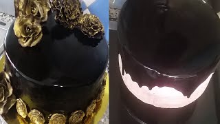 Chocolate Mirror Glaze كلاصاج الشوكولاته اللامعGlacage chocolat miroir [upl. by Murry]