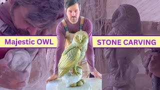 MAJESTIC OWL Carved in Soapstone [upl. by Vania939]