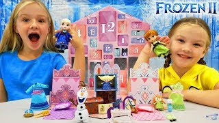 Disney Frozen 2 Advent Calendar Opening All 24 Days of Christmas [upl. by Bonnell]