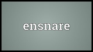 Ensnare Meaning [upl. by Eyar]