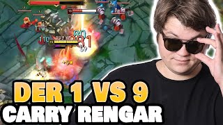 DAS RENGAR 1 VS 9 CARRY GAMEPLAY [upl. by Harilda]