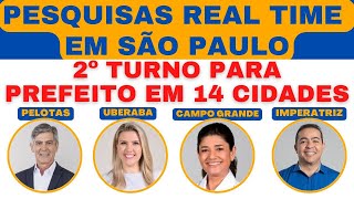 Pesquisa Real Time Big Data em São Paulo Pesquisa segundo turno em 14 cidades [upl. by Cerf]