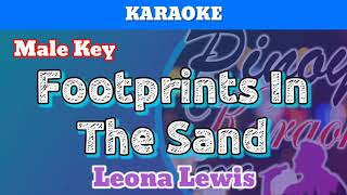 Footprints In The Sand by Leona Lewis Karaoke  Male Key [upl. by Navnod770]