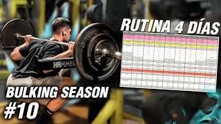 BULKING SEASON 10  NUEVA RUTINA para GANAR MÚSCULO y FUERZA NATURALMENTE que funciona con 4 DÍAS [upl. by Cates]